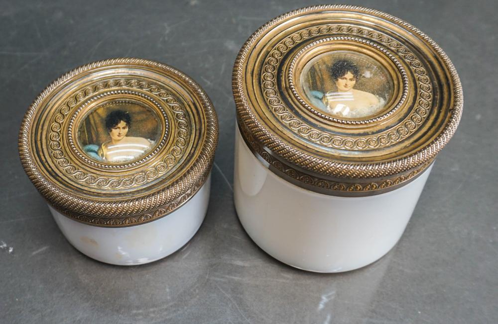 TWO L SEILER SEVRES OPALINE CRYSTAL 32ac1d