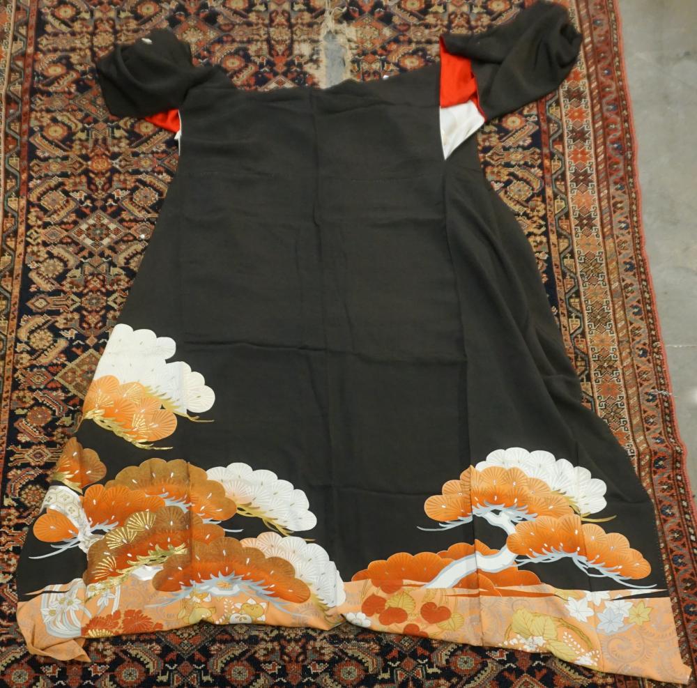 JAPANESE BLACK SILK KIMONOJapanese 32ac68