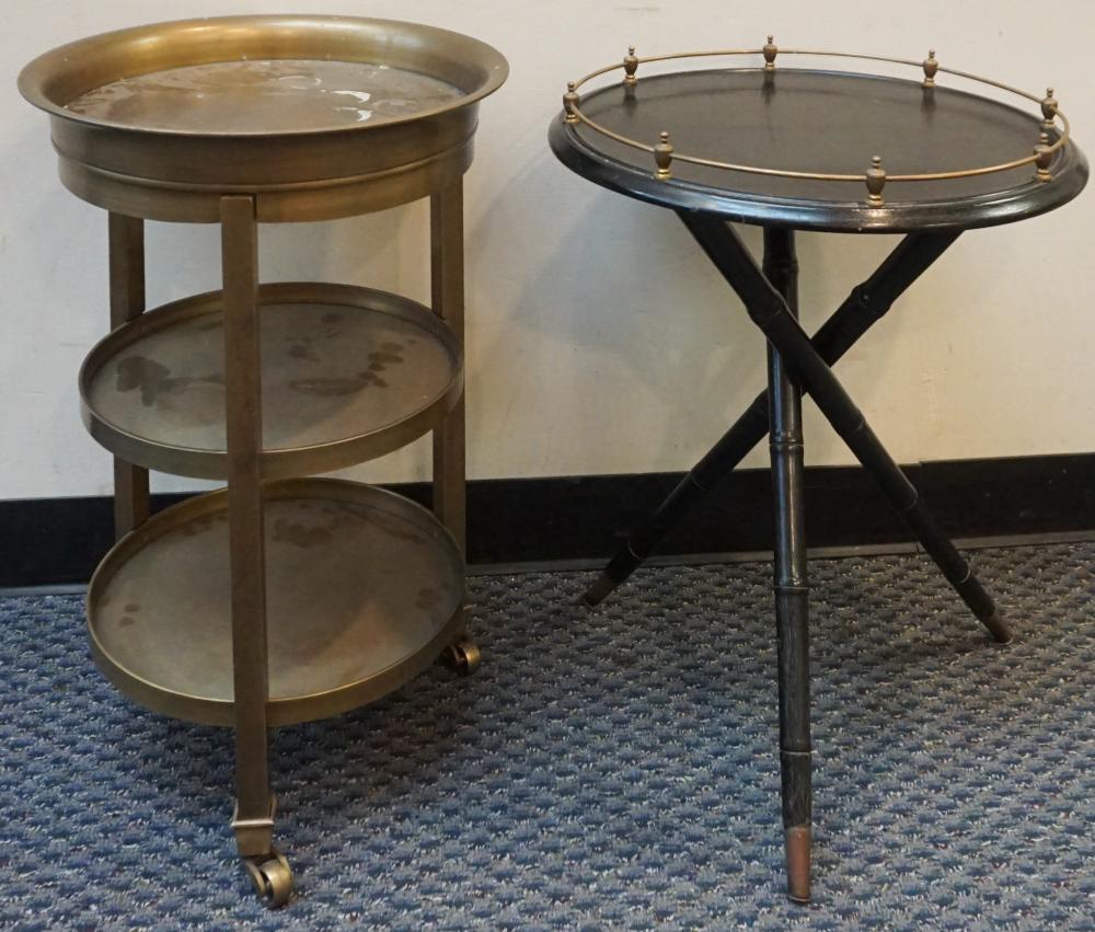 CONTEMPORARY BRASS THREE TIER TABLE 32aca5