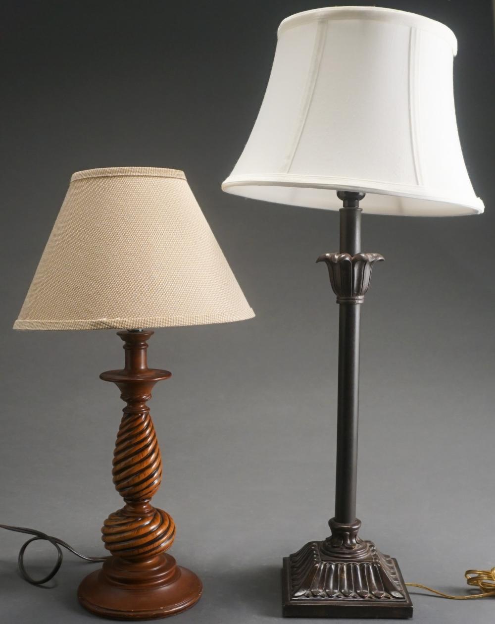 TWO CONTEMPORARY TABLE LAMPS H 32acb7