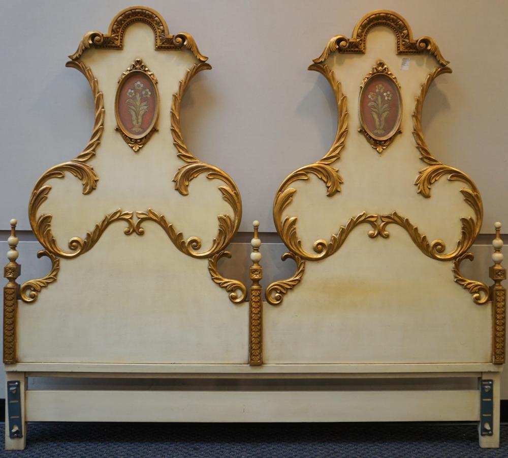 LOUIS XV STYLE GILT DECORATED CREAM