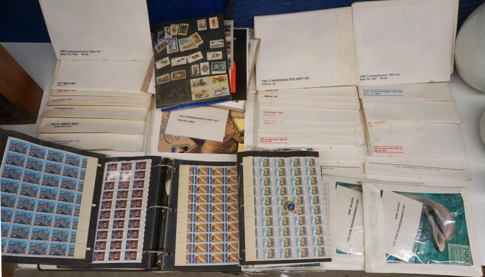 BOX WITH SHEETS OF UNUSED STAMPS 32acc7