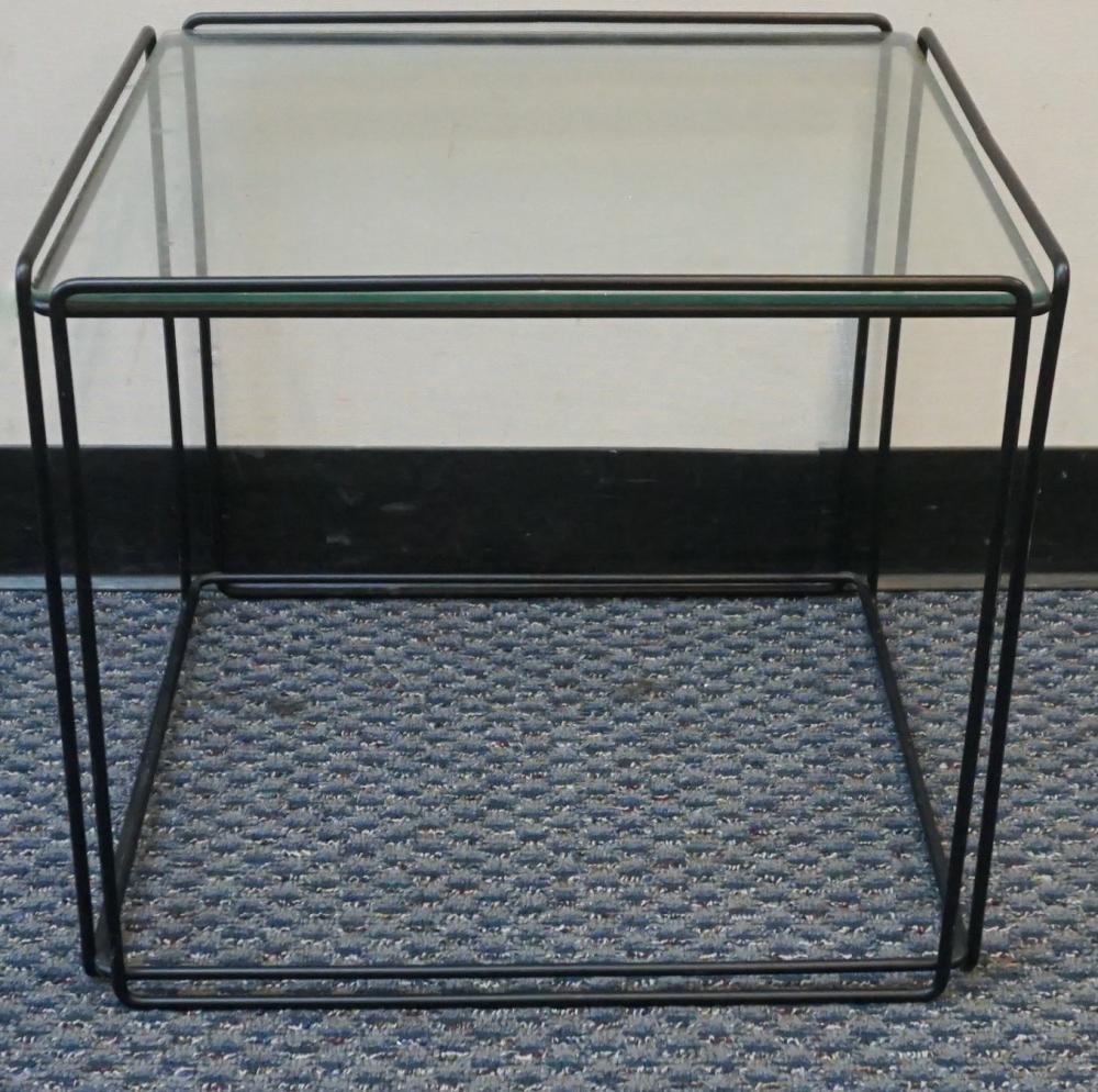 MAX SAUZE GLASS TOP CUBE TABLE  32acd8