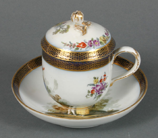 Meissen hand painted porcelain covered