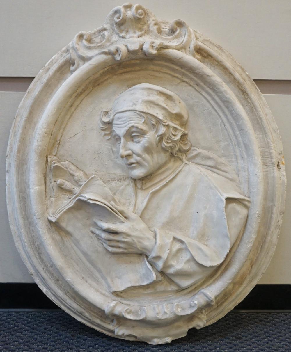 NEOCLASSICAL STYLE PLASTER RELIEF SCULPTURE,