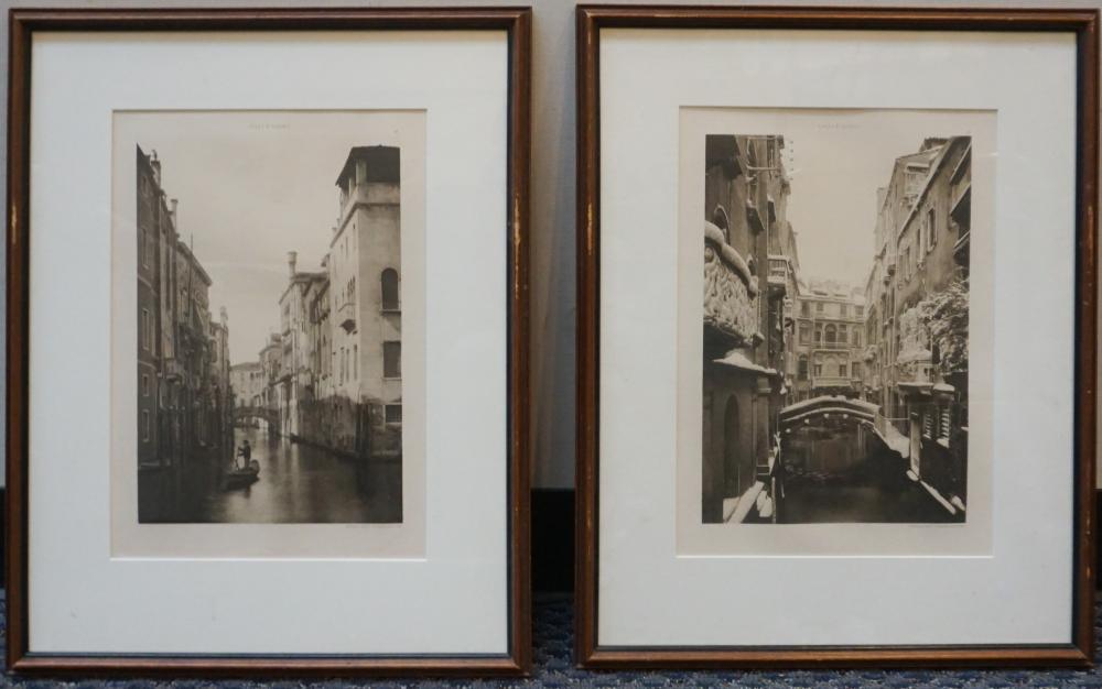 TWO PHOTOGRAVURES OF VENICE, FROM