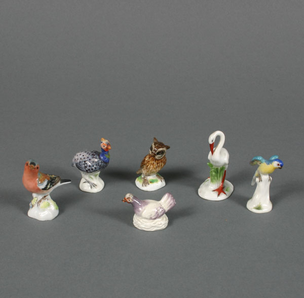 Six Meissen miniatures various 5114e