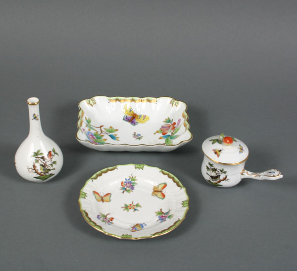 Four Herend pieces hand painted 51150