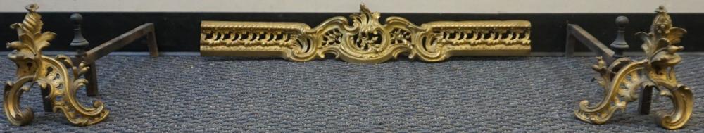 CONTINENTAL BRASS ANDIRONS AND