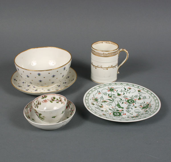 Six German porcelain and paste table