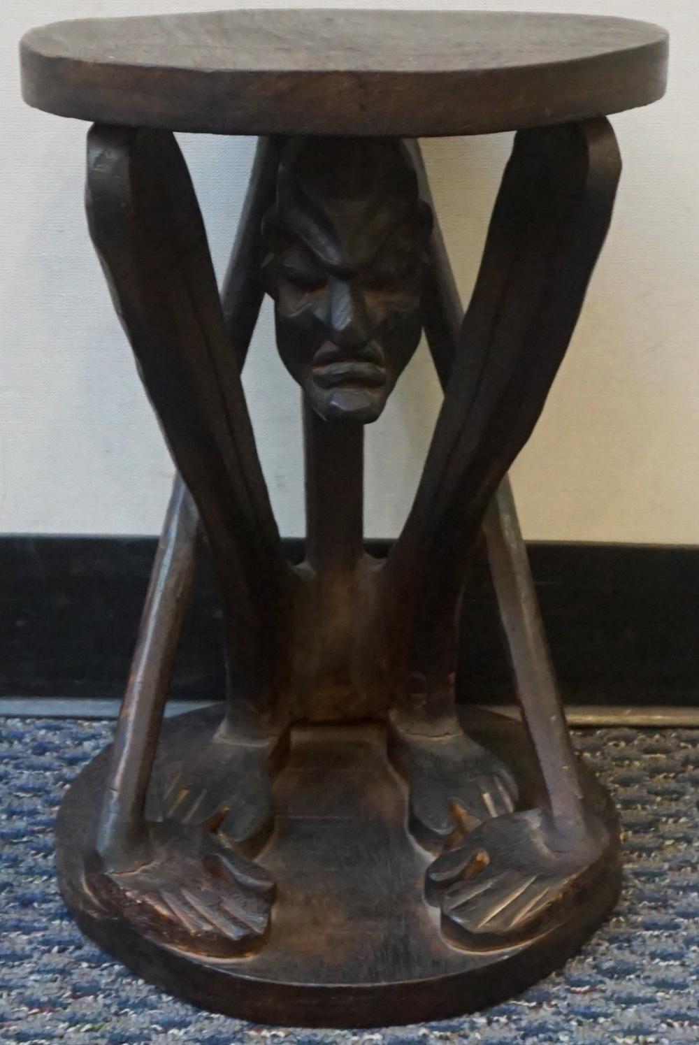 AFRICAN CARVED HARDWOOD FIGURAL 32ada2