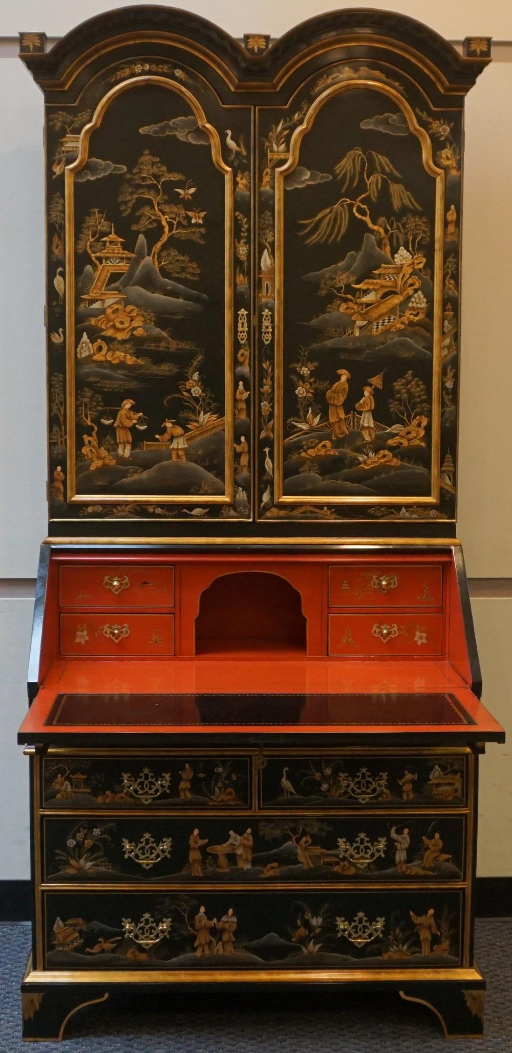 BAKER CHINOISERIE AND BLACK LACQUERED 32adb1