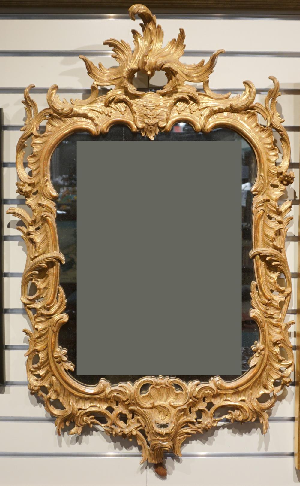 LOUIS XV STYLE GILT FRAME MIRROR,