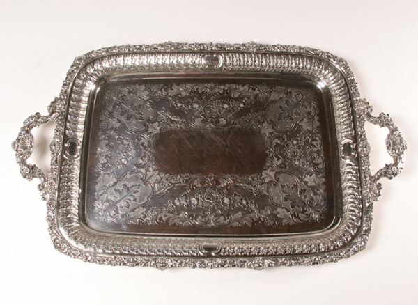 English sterling silver tray with 51166