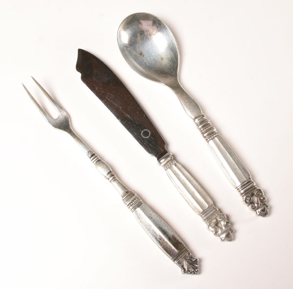 Three Georg Jensen sterling serving 51173