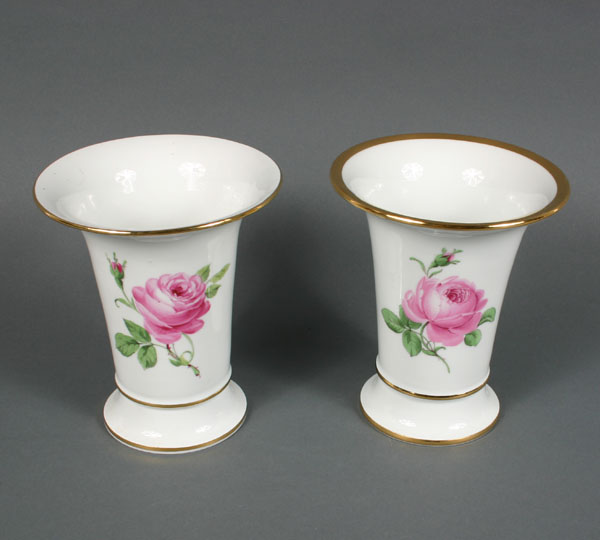 Two Meissen vases with central 5117a