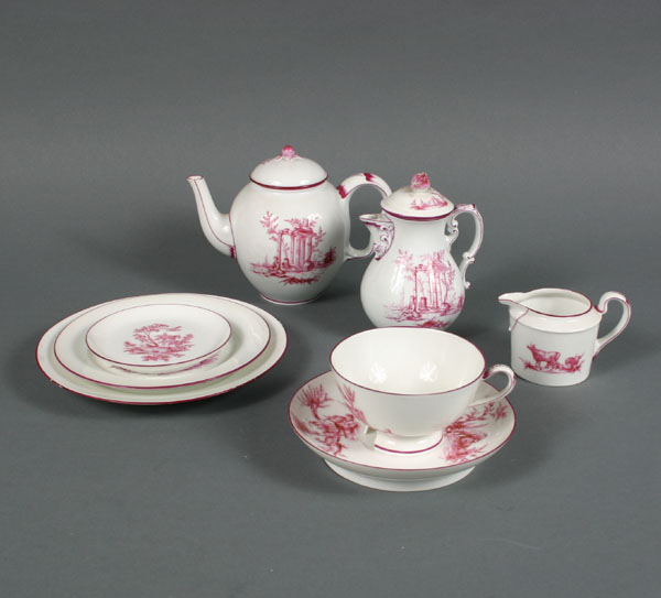 German hand painted porcelain set including