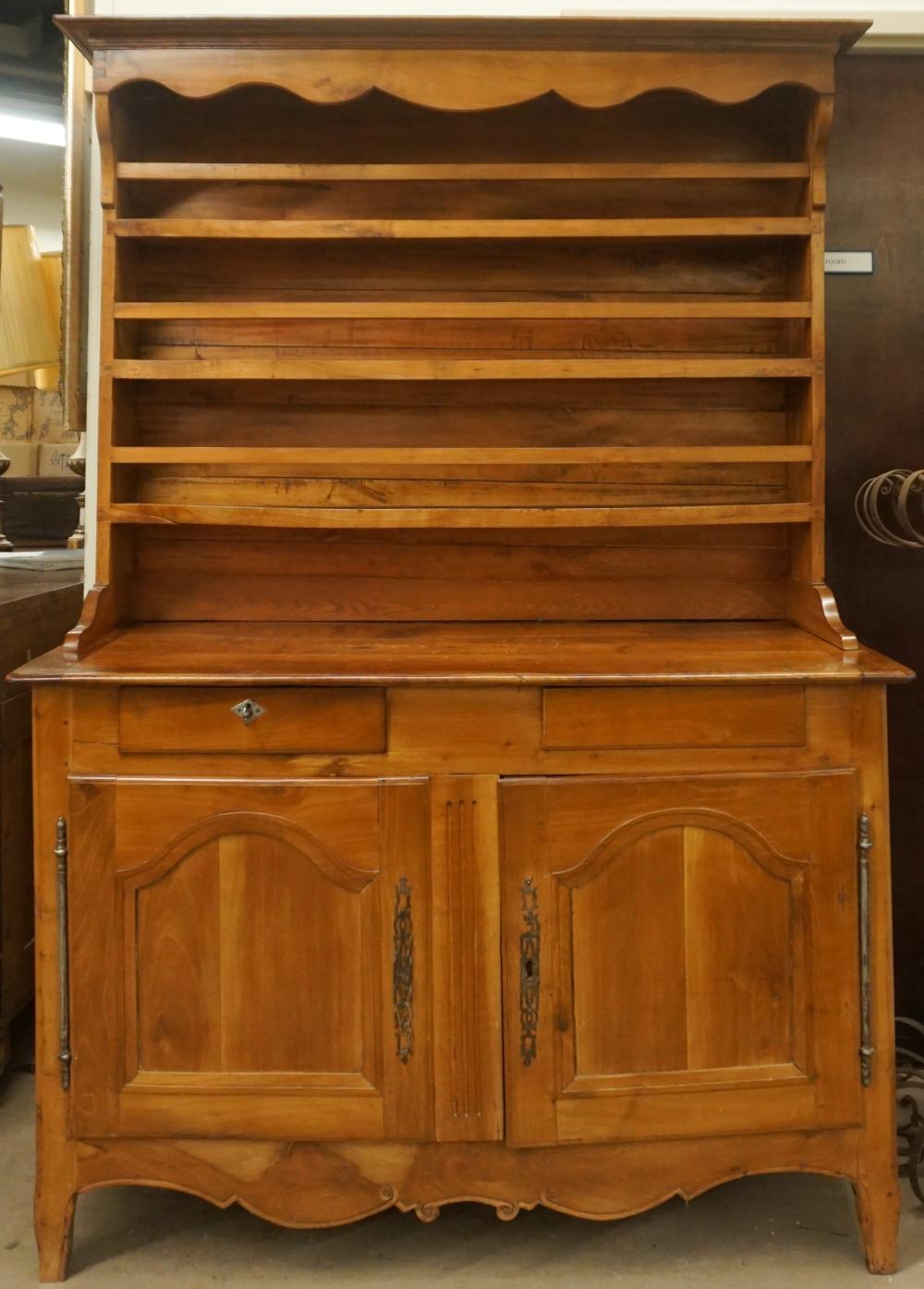 PROVINCIAL CHERRY TWO-PART CABINET,