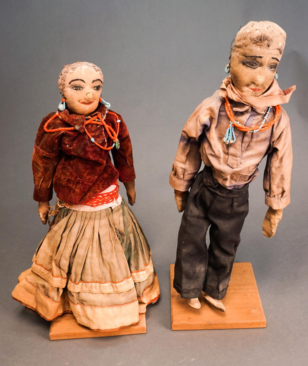 TWO NAVAJO DOLLS OF MAN AND WOMAN,