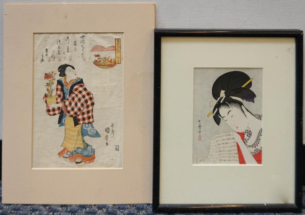 TWO JAPANESE WOODBLOCK PRINTS OF
