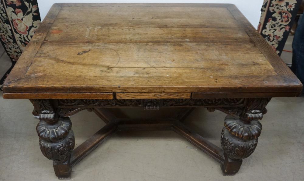 JACOBEAN STYLE STAINED OAK REFECTORY