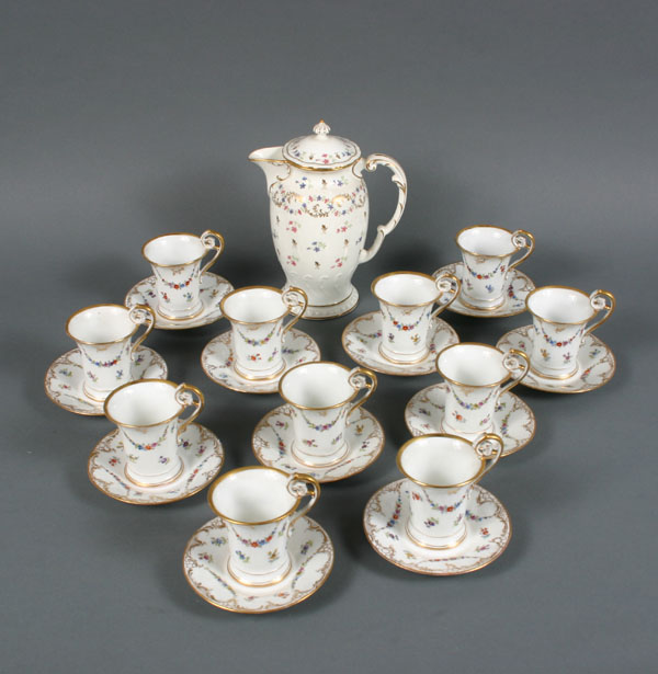 Dresden luncheon set including eleven