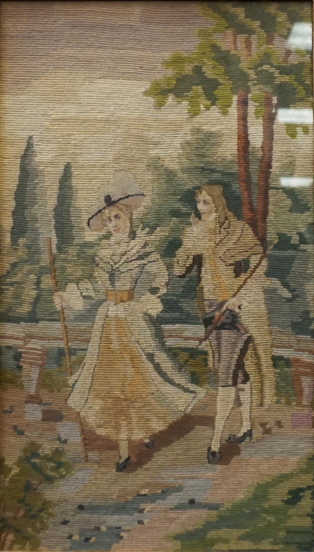 NEEDLEPOINT OF TWO LOVERS IN A 32af89