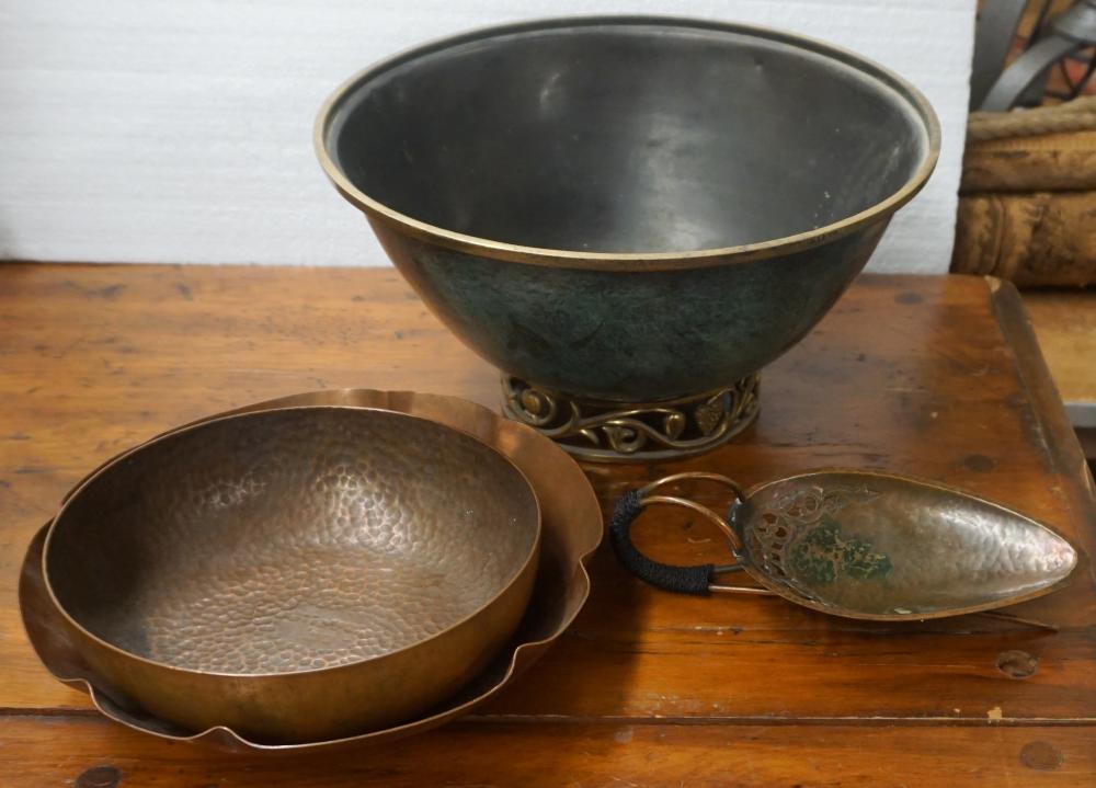 FOUR MID-CENTURY/CONTEMPORARY COPPER