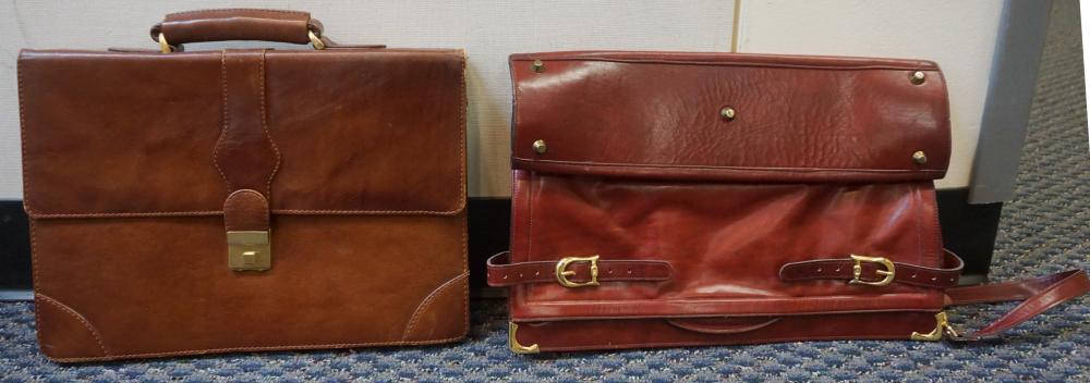 TWO LEATHER BRIEFCASESTwo Leather Briefcases,