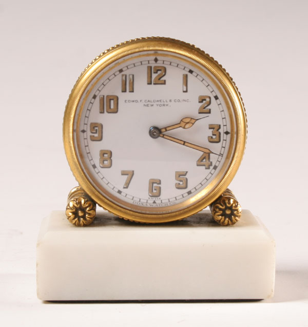 Bronze and marble desk clock made 51199