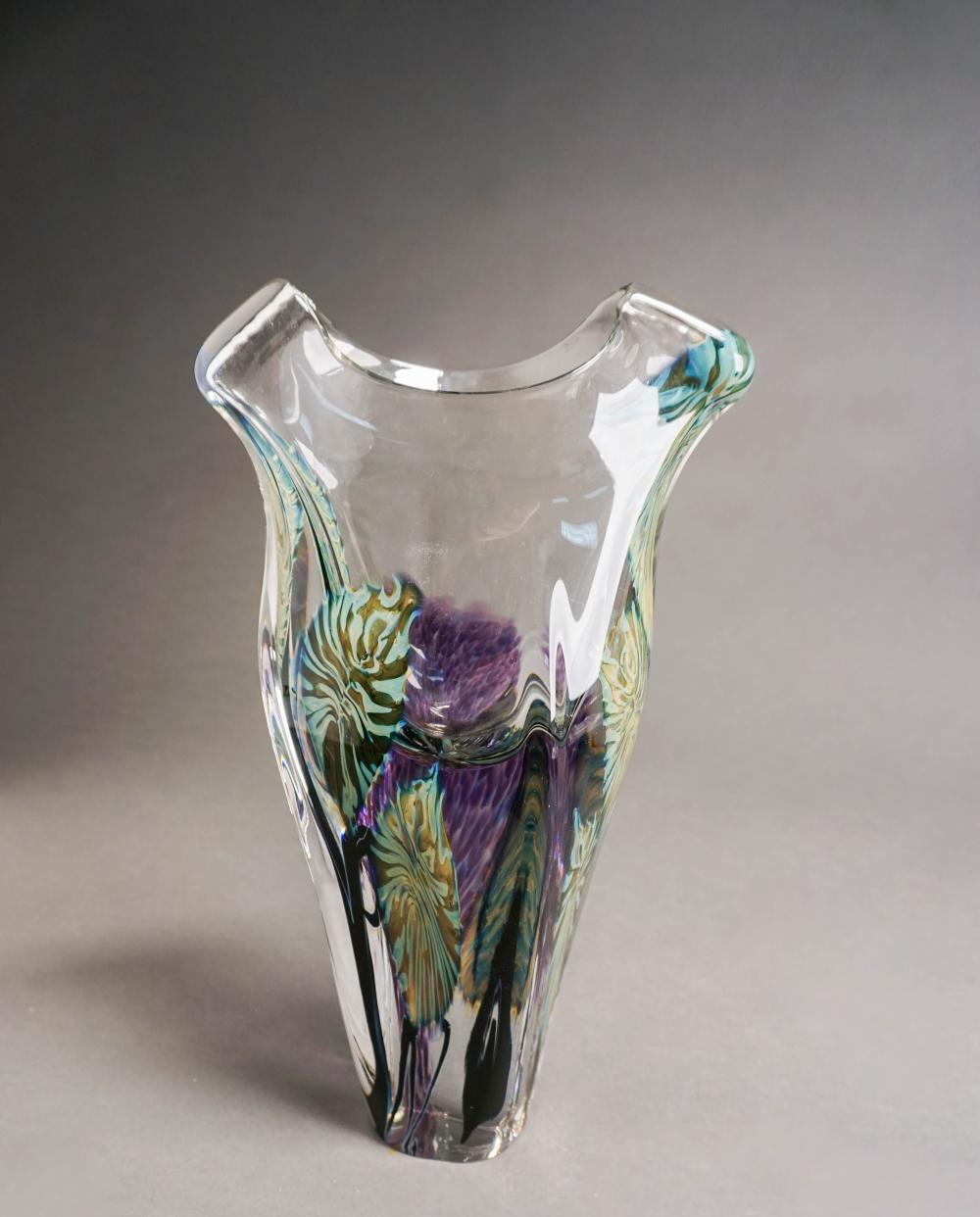 DAVID LOTTON ART GLASS VASE H  32b156