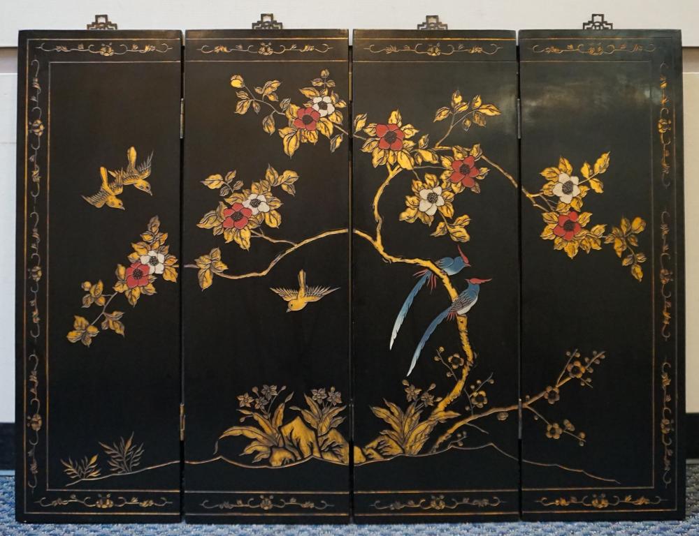 CHINESE DECORATED EBONIZED WOOD 32b17f