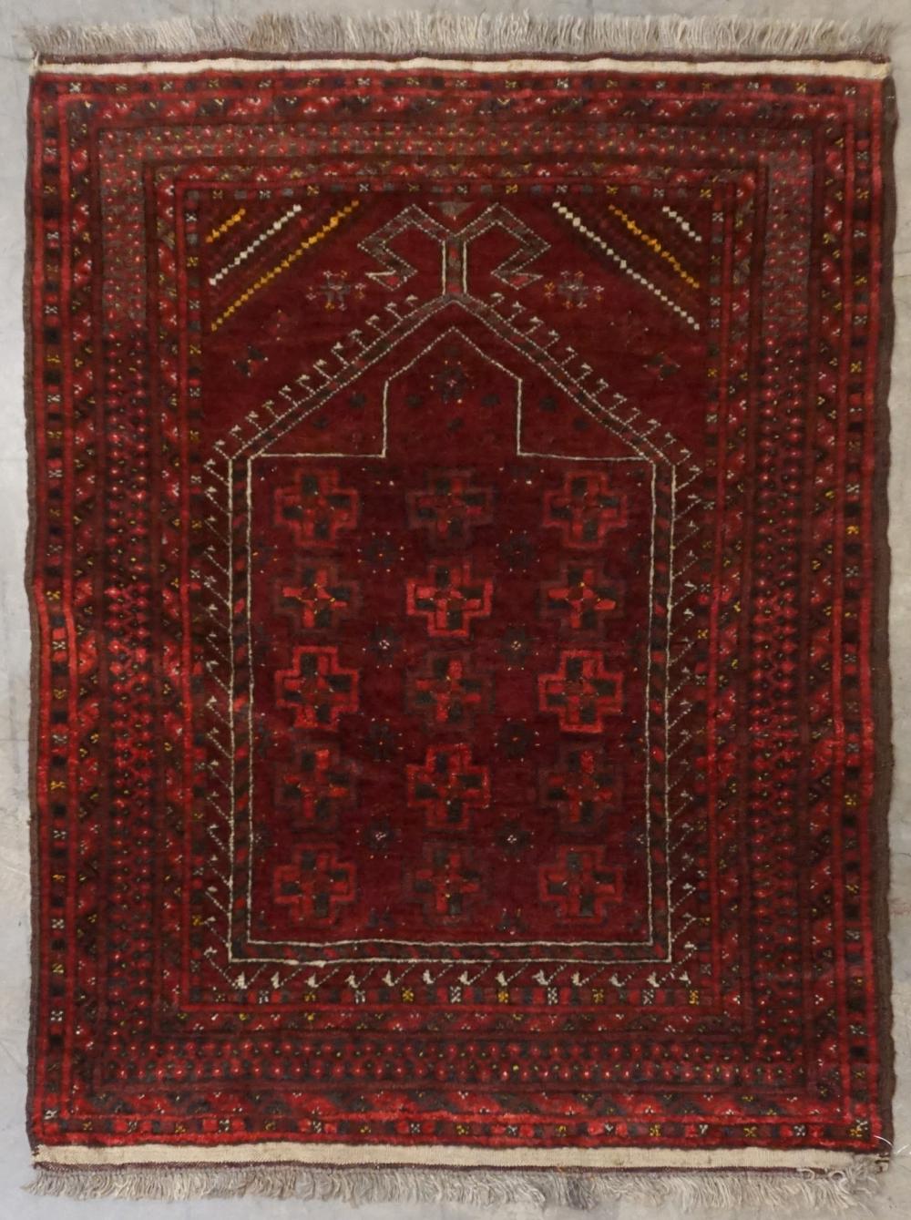 TURKOMAN PRAYER RUG, 3 FT 7 IN