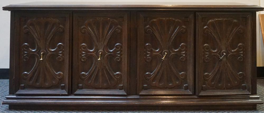 CONTINENTAL STYLE CARVED OAK LOW