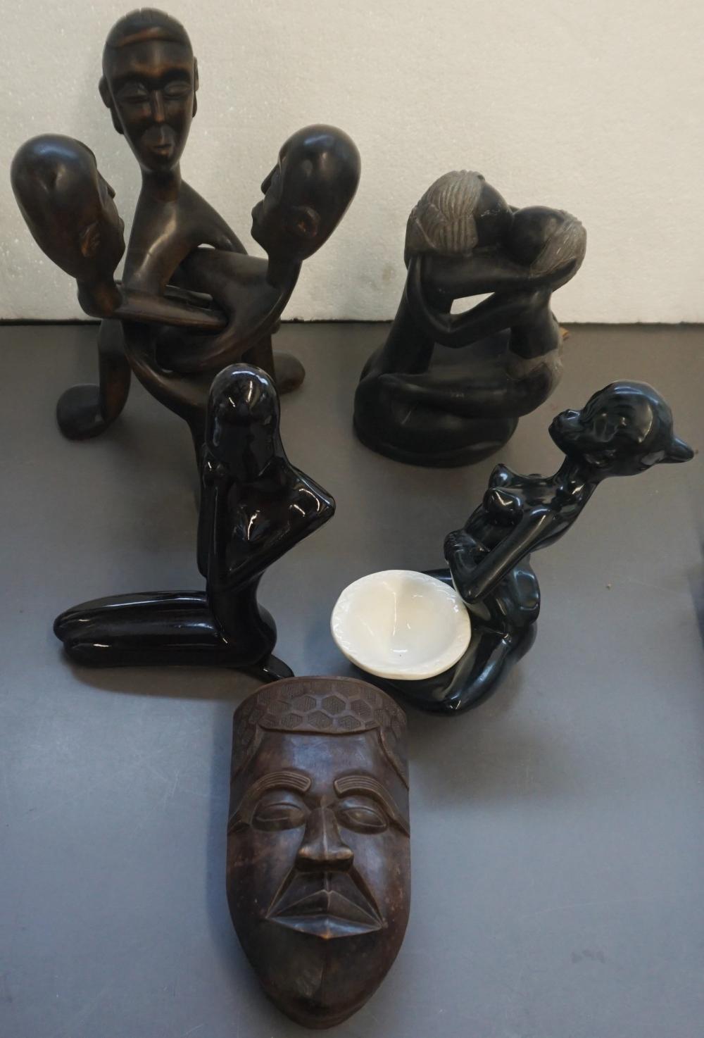 FIVE AFRICAN THEMED CERAMIC STONE 32b34f