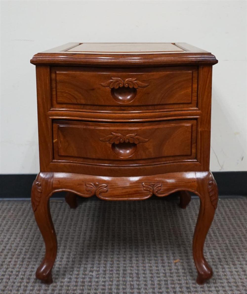 CHINESE TEAK SIDE TABLE, H: 22;