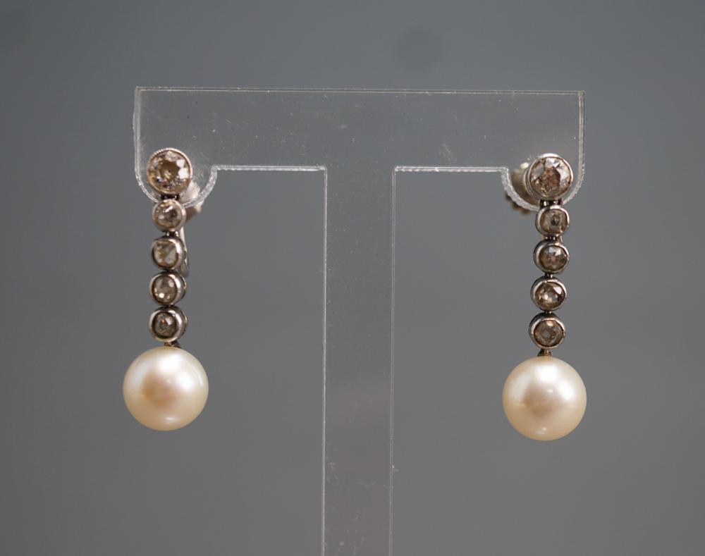 PAIR OF EDWARDIAN 18-KARAT WHITE-GOLD,