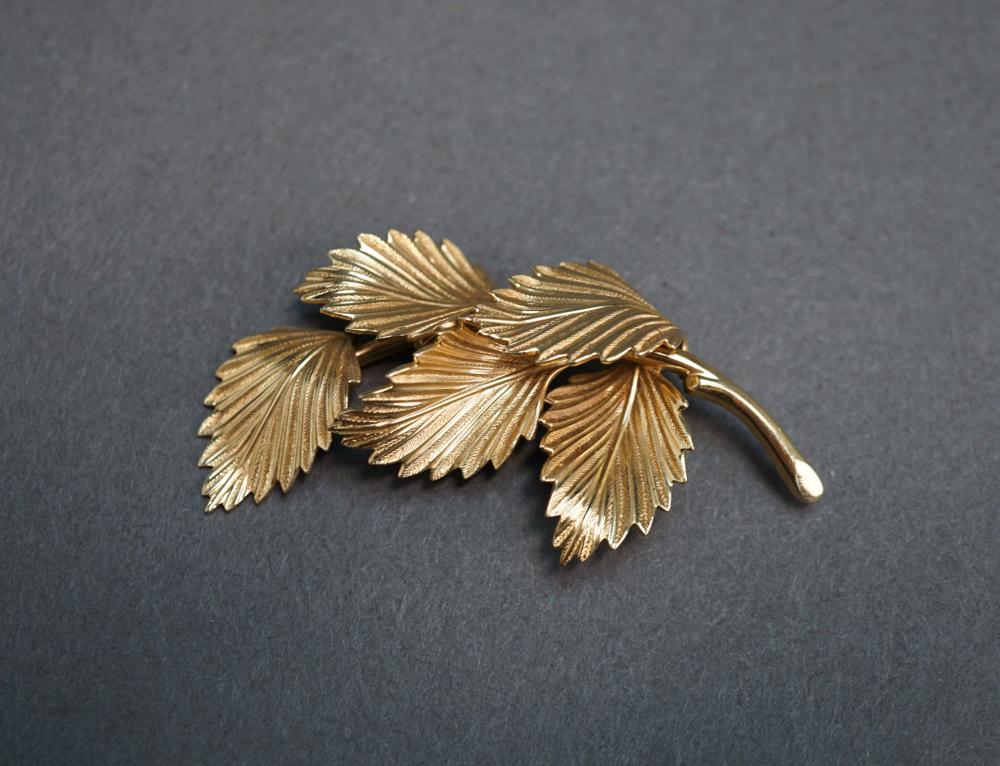 GROSSE 14 KARAT YELLOW GOLD BROOCH  32b4a3