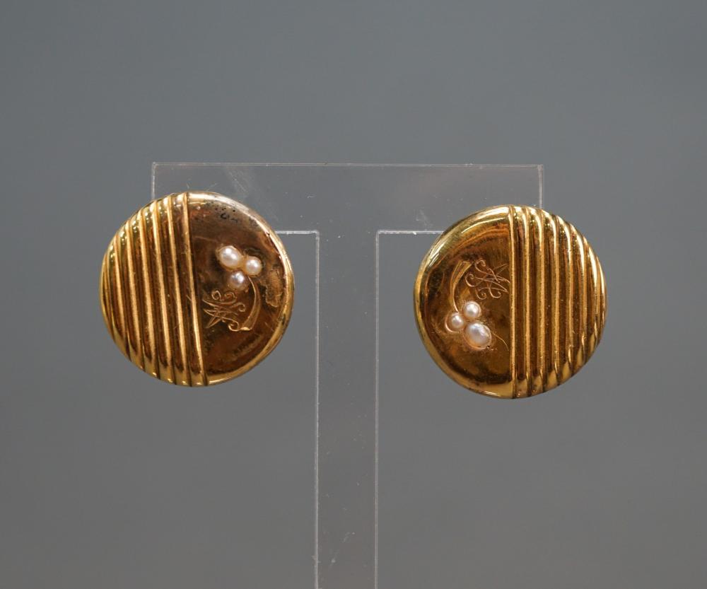 PAIR VICTORIAN YELLOW GOLD FILLED 32b4b2
