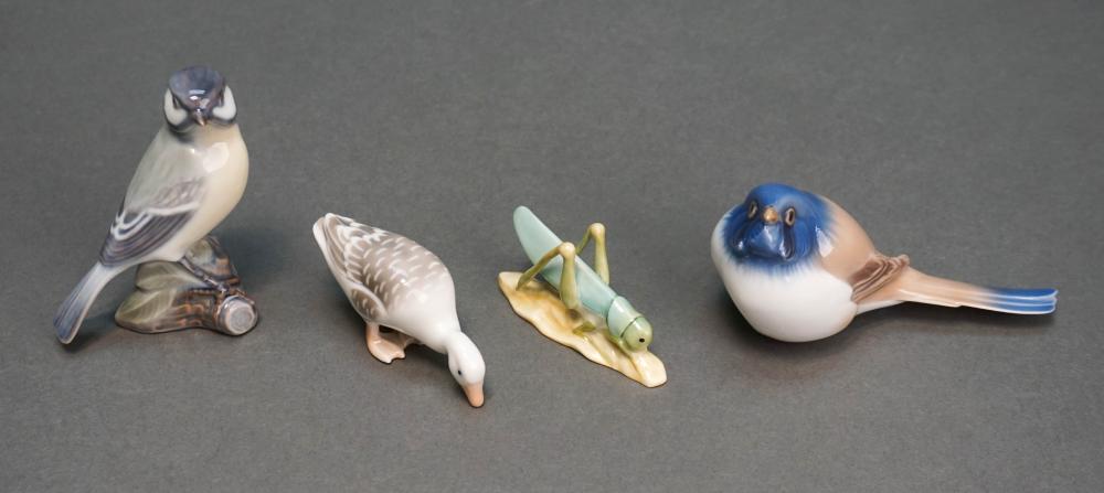 FOUR EUROPEAN PORCELAIN ANIMAL 32b4f3