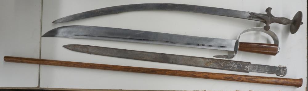 THREE STEEL SWORDS AND HICKORY WALKING