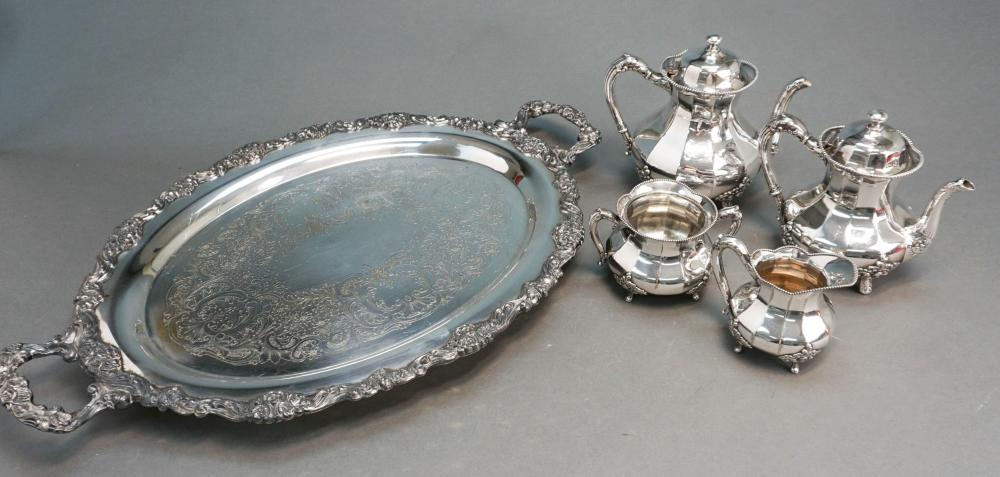 FOUR PIECE RESTORATION STYLE SILVERPLATE 32b56b