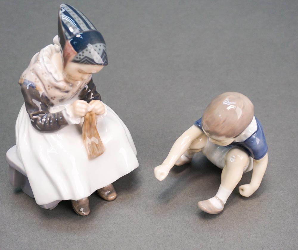 TWO DANISH PORCELAIN FIGURINES,