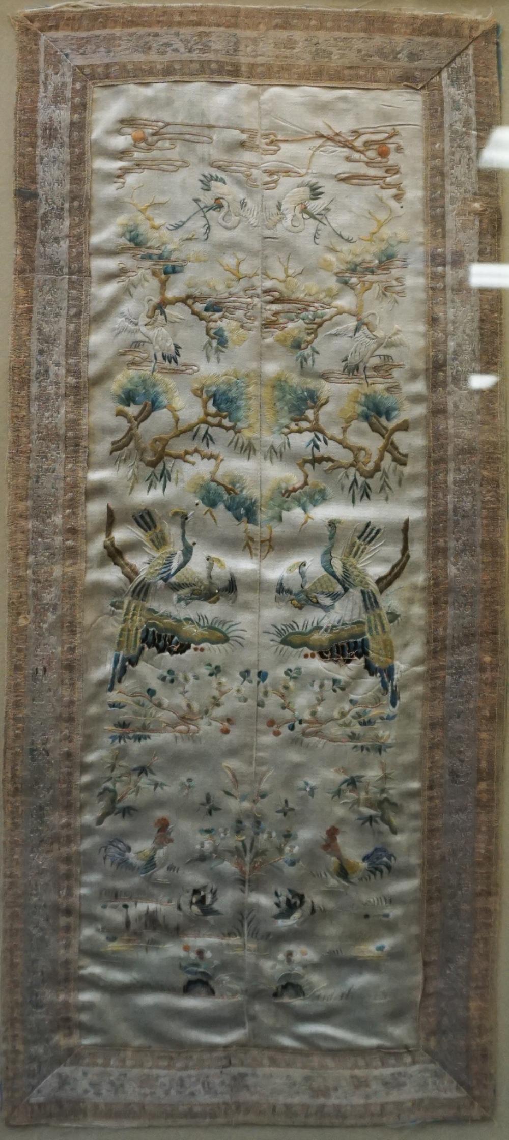CHINESE FRAMED EMBROIDERED 'BIRDS'