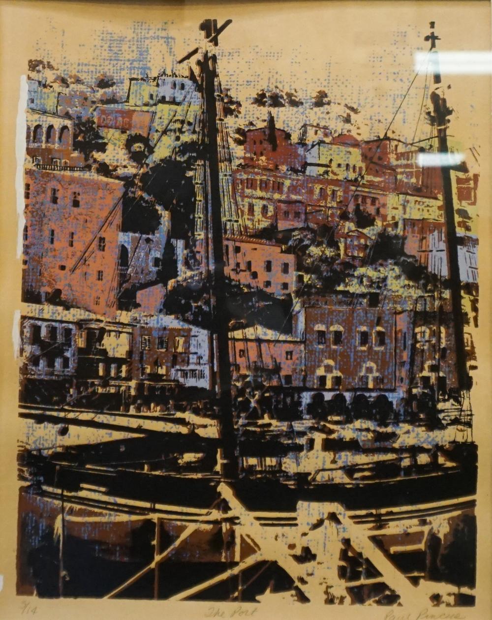 PAUL PINCUS, THE PORT, SERIGRAPH,