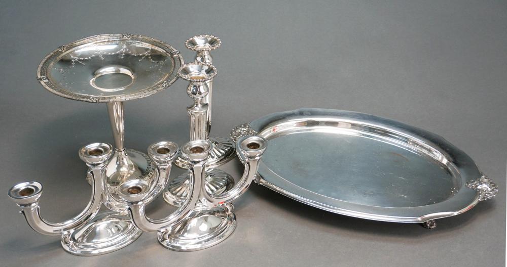 GROUP OF ASSORTED SILVERPLATE,