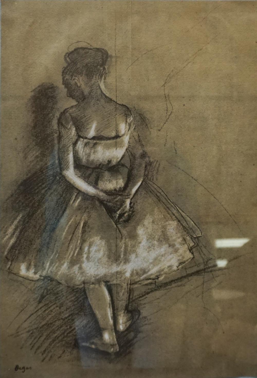 AFTER DEGAS, DANCER, CHARCOAL AND