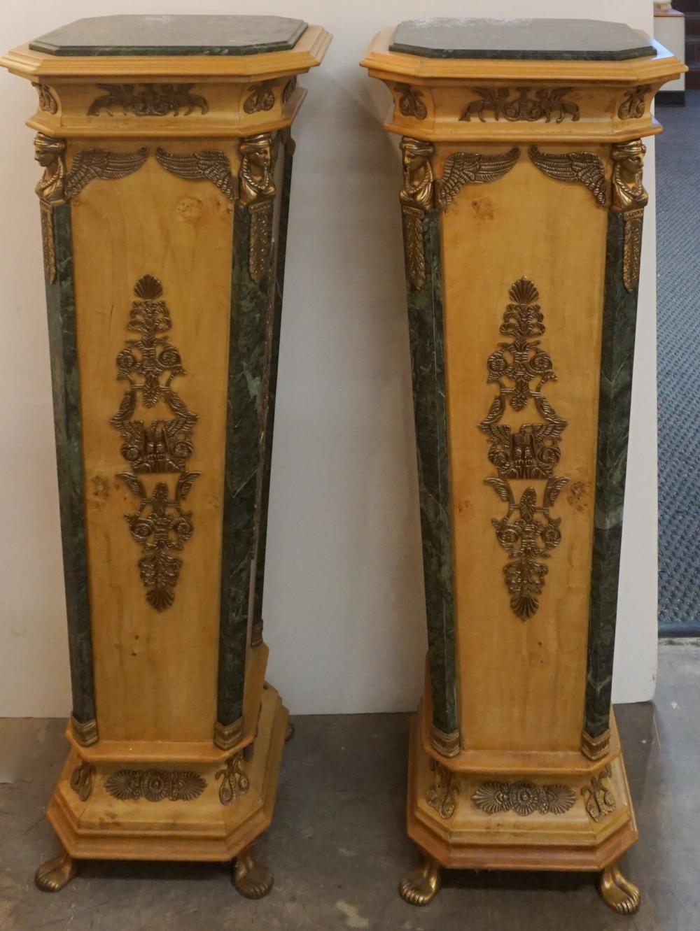 PAIR FRENCH EMPIRE STYLE GILT METAL