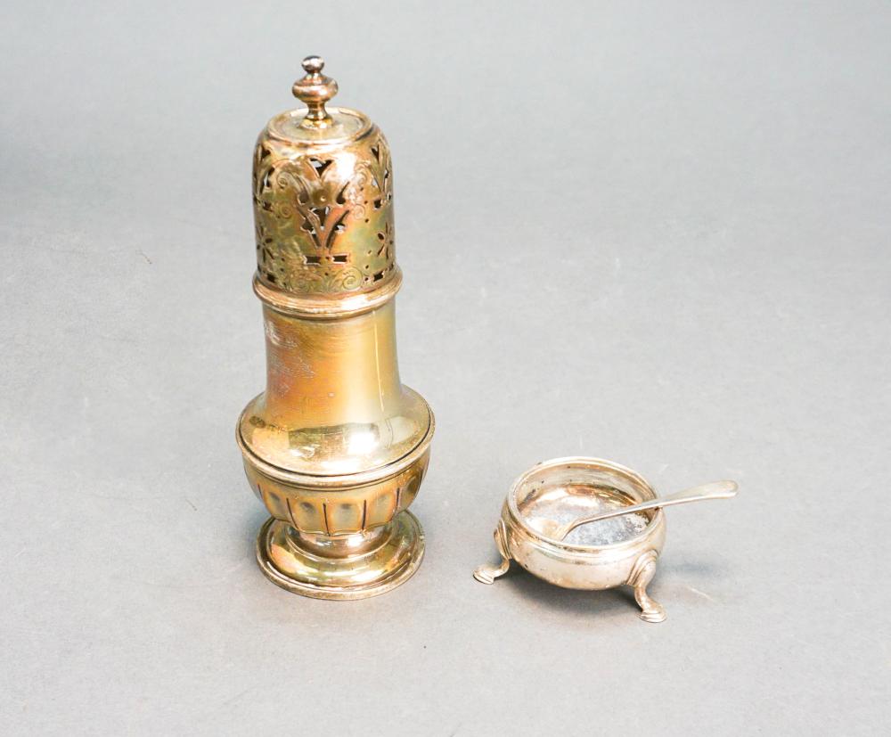 ENGLISH SILVER CASTOR, OPEN SALT