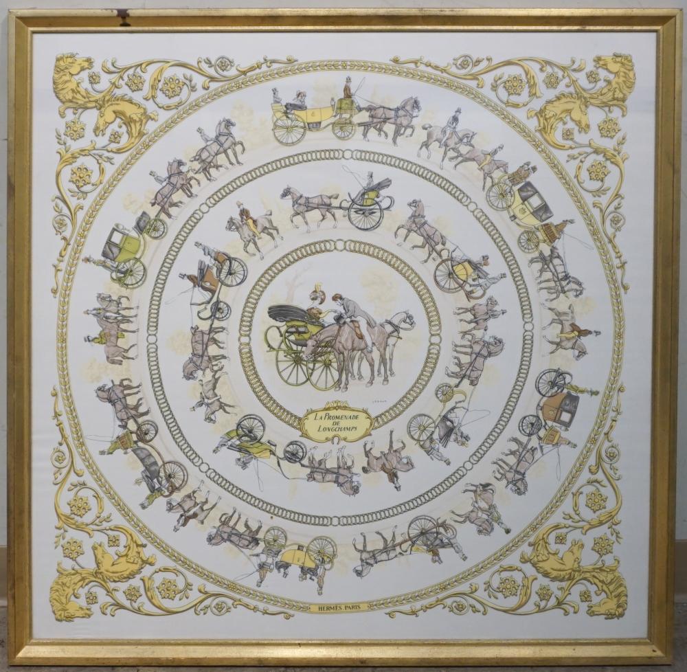 HERMES SILK SCARF, FRAME: 36 INCHES